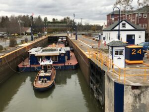Barge in Lock 24
